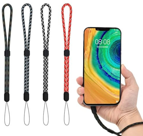 PLABBDPL 4 Pièces Appareil Photo Ajustable Dragonne Poignet, Lanyard Dragonne Poignet, Dragonne universelle pour appareil photo, Doux Paracord Sangle de Braided pour Téléphone, Caméra, 25cm, A