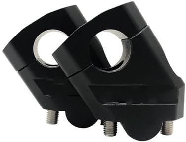 Torretas para Suzuki DL650 V-Strom 650 - Soporte De Barra Elevadora De Manillar De 22 Mm - Abrazadera Elevador Moto (Negro)
