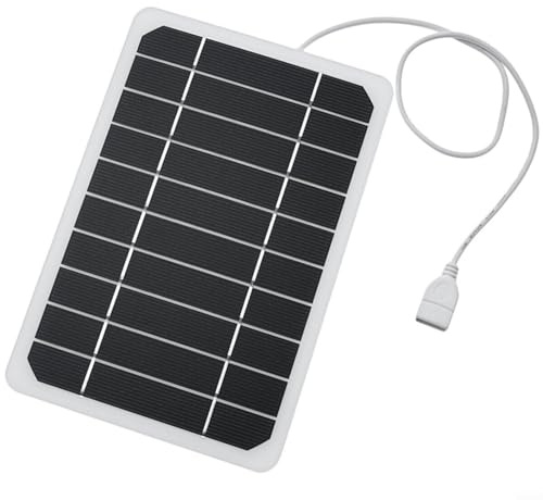 CNANRNANC Solar Ladegerät 5V 10W Solarmodul mit USB-Ausgang Tragbares Solar-Telefonladegerät für Außenbereich Camping