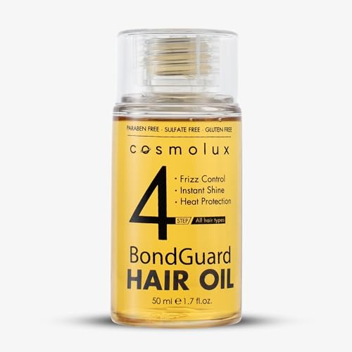 Cosmolux BondGuard Bonding Oil, Heat Protectant & Repair Oil for Damaged, Color-Treated & Frizzy Hair, Adds Shine & Tames Frizz, Lightweight & Vegan - 1.7 fl oz (50 mL)