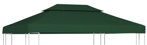 Xichuzi Pavillon-Dachplane Ersatzdach, Pavillon-Dachplane, Dach Für Pavillon, Pavillondach, 310 g/m² Grün 3x4 m