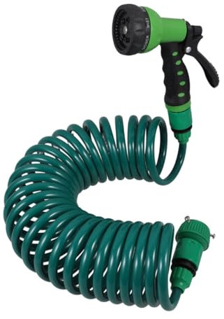 Happyyami 1juego Manguera De Jardín Retráctil De Flexible y Resistente Para Lavado De Coches y Riego De Boquilla Para Múltiples De Pulverización