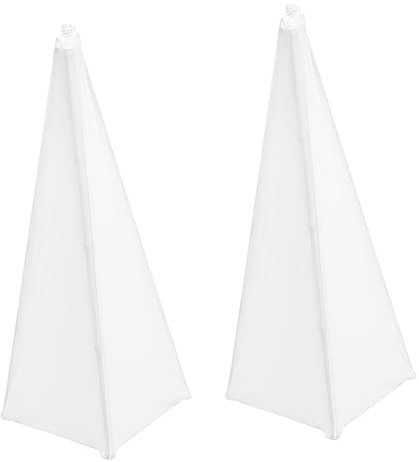 ifundom 2pcs Speaker Stand Covers Polyester Dj Speakers Cover Stage Tool Cable Management White
