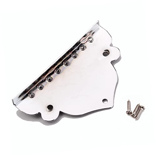 8 String Mandolin Tailpiece with Screws Triangle Plated Replacement | Maintenance Upgrade, Instrument Repair, Restore Playability, Luthier Hardware for Builds, Mandolin Players