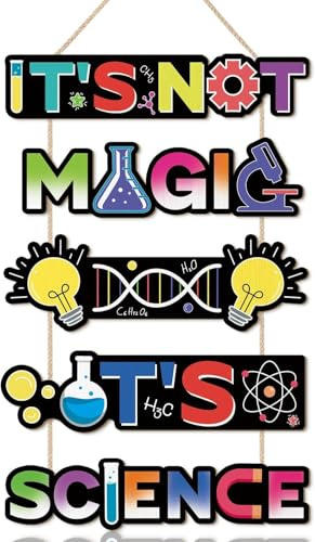 HPNIUB Its Not Magic Its Science Classroom Lab STEM Wall Decor