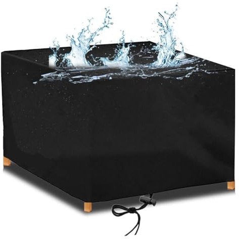 Gartenmöbel Abdeckung Wasserdicht 100x100x80cm -Multi Größe Schutzhülle Anti-UV Abdeckplane für Gartentische Terrassenmöbe Winterfest Outdoor Gartenmöbel Abdeckhaube - Rechteckig