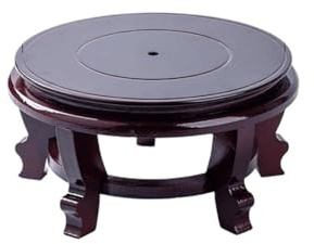 Juego de platillos de madera para plantas, bases redondas para macetas, jarrones, quemadores de incienso y estatuas de Buda, paletas de madera para peceras y decoración del hogar