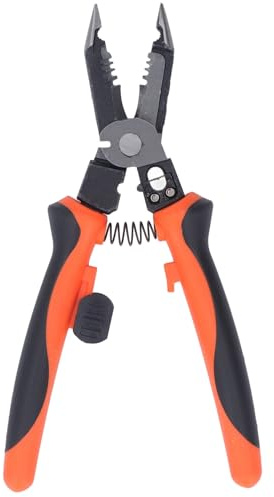 Ejoyous 7 in 1 Wire Stripper, Precise Hole Cutter, Versatile Plier for Clamping Unscrewing Splitting, Crimping with Ergonomic Grip for Industrial Electrical Work, Made of Premium Steel
