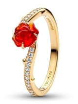PANDORA Damenring Goldfarben Disney Die Schöne und das Biest 163984C01