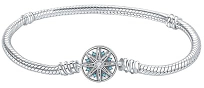 PANPOKI Mit Herz Katzenpfote Verschluss Armband Damen 925 Sterling Silber, Armbänder Schlangen-Gliederarmband Armkette Geschenk 17CM-20CM