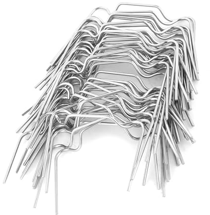 hogtnd 50 clips de acero inoxidable para invernaderos con forma de W, abrazadera de resorte para construcción estable, mejora la estabilidad, jardinería, invernaderos de acero inoxidable, clip de