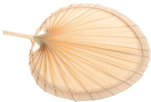 UTHCLO Ventaglio Portatile Stile Cinese Classico o Vintage in Foglia di Palma Fatto a Mano Leggero e Facile da Trasportare, per Feste in Spiaggia o Uso Domestico per Feste in Spiaggia