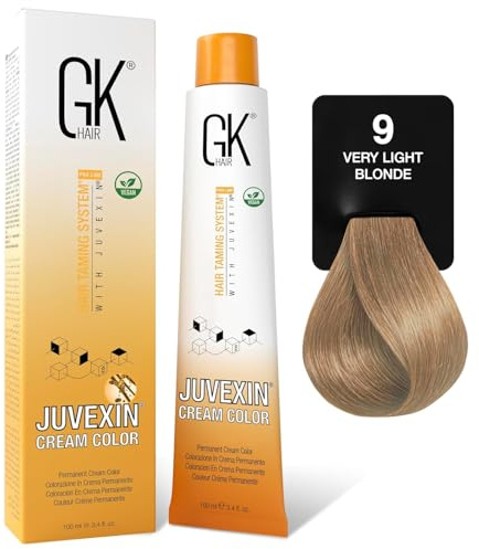GK Hair Crema Colorante para Cabello 100 ml – Coloración Semi-Permanente Nutritiva para Peinados, Tonos Naturales e Intensos, Ideal para Mechas, Reflejos y Resultados Uniformes de Fácil Aplicación