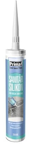 Prima Sanitär-Silikon 310 ml - transparent - speziell zum Abdichten im gesamten Sanitärbereich