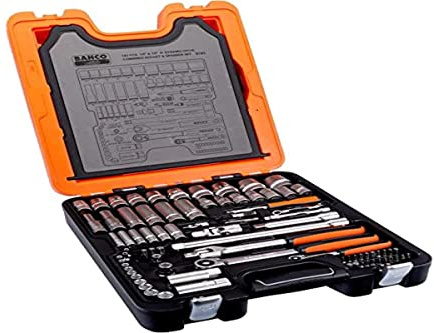 S95 1/4in & 1/2in Drive Socket & Mech Set of 95 Metric