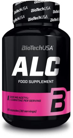 BioTechUSA ALC | Acetyl L-Carnitin HCL | Mit Zink | Antioxidantien Formel | Koffeinfrei | Boost Stoffwechsel und Energie | 60 Kapseln