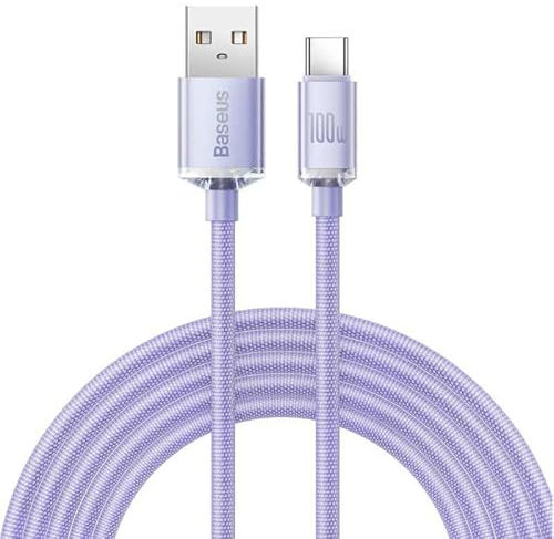 Baseus Cabo Shine Series De Dados De Carregamento Rápido Usb Tipo A Para Usb Tipo C 100W 2M Roxo