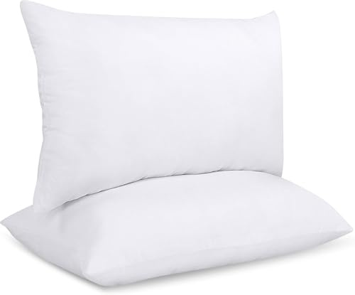 Utopia Bedding Set di 2 Cuscini, 40 x 70 cm Imbottitura per Cuscini, Cuscini Divano, Cuscino Interno (Bianco)