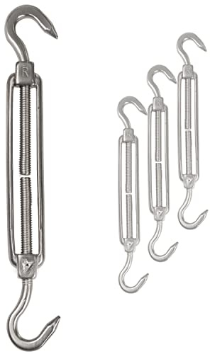 4x Edelstahl Spannschloss Spannschraube Ø4mm M4 V2A Drahtseil 10-14cm 100kg