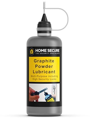 Home Secure™ Graphite Powder Lock Lubricant – Dry Graphite Powder for Door Locks, Padlocks & Cylinders | Non-Oily, Long-Lasting Lock Lubricant for Sticky & Stiff Locks