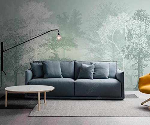 Papier Peint Panoramique Forêt Élégante 3D Poster Mural pour Salon Chambre Décoration Murale