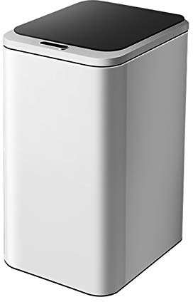 Trash Can Wastebasket Smart Induction Household Trash Can Stainless Steel Automatic Trash Can Narrow Kitchen Trash Can with Lid Bathroom Touchless Trash Can Rubbish Bin (Size : 9L, Color : Gold)