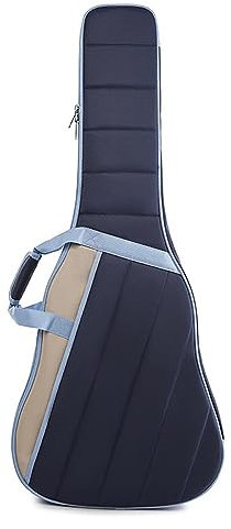 Gitarrenkoffer 39 Bunte Gitarrentasche Folk Gitarre Tasche Akustische Gitarre Fall Klassische Gitarre Koffer Rucksack Schwarz Oxford Tuch Gitarre Gig Bag (blau)