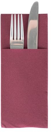 Softpoint Pub Besteckservietten Bordeaux, 40 x 33 cm, 900 Stück - Mank