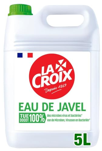 LA CROIX - Eau de Javel Polyvalente - Désinfectant & Détachant - Le bidon de 5 L