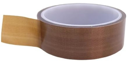 Cinta adhesiva de PTFE de 10M, tela aislada al vacío, resistente a altas temperaturas, aislamiento térmico eléctrico, sellado, cintas de PTFE marrón (Size : 10M (5 Roll), Color : 0.13MM_100MM)