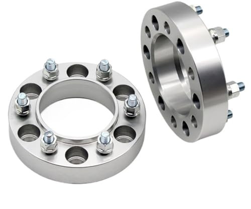 Spurverbreiterungen 2 Stück 6 Lug Anzug Für Ford Für Ranger 25/30/35/40/45 Mm PCD 6 X 139,7 CB 93,1 Mm Spurverbreiterungen Adapter M12 X 1,5 Distanzscheiben Spurplatten (Farbe : 2PCS 60mm Silver)