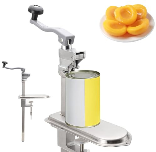 ECUTEE Bench Can Opener Commercial Tin Opener, Heavy Duty Tin Opener for Large Tins 36cm/ 14inch Can, Bench Clamp Tin Opener for Food Factory Home Kitchen Industrial Use, Stainless Steel