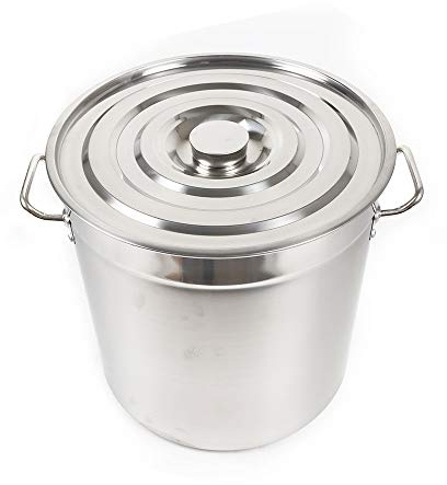 Stainless Steel 35L Stock Pot with Lid - Large Cooking Pot for Family & Restaurant