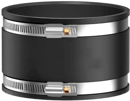 Manchon en caoutchouc flexible, 100 mm, diamètre : 100 mm, manchon en caoutchouc flexible, raccord de tuyau pour PVC et acier inoxydable, raccord de tuyau 100 mm avec 2 colliers de serrage en acier