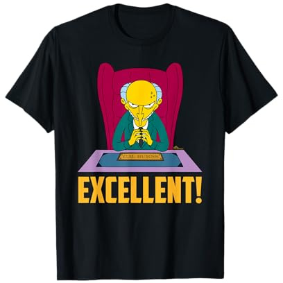 The Simpsons Mr. Burns at Desk Excellent Camiseta