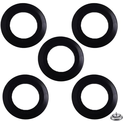 5 Pcs Sink Plug Rubber Seal O-Rings for Kitchen & Bathroom Sink Drain,Black | Rubber O Ring Seals,Sink Plug Washer Seal for Kitchen Basket Strainer Plug & Bathroom Sink Drain