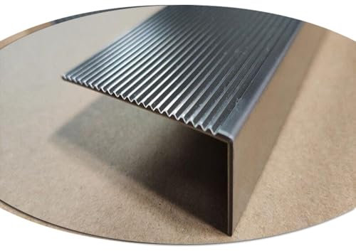 WXGMP 1m Treppenkantenschutz Aus Edelstahl rutschfeste Treppenkantenprofil Anpassbare Länge Treppen Kantenschutz Verbreiterte Winkelprofil(90mm/3.54in)