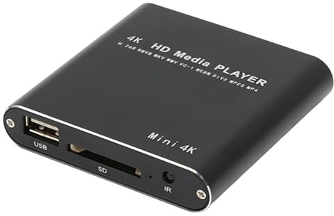 4K HD-Videoplayer mit Multi-Format-Unterstützung | 3840x2160 Auflösung | Integrierter 4-GB-Speicher | HDMI, AV, USB und SD-Karten-Kompatibilität | Automatische Wiedergabe &