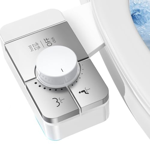 KYUKRI Bidet Attachment for Toilet Ultra-Slim Bidets for Existing Toilets, Non-Electric Bidet Toilet Seat Self-Cleaning Retractable Nozzles Badays for Toilets, Quick & Easy Installation Bedets