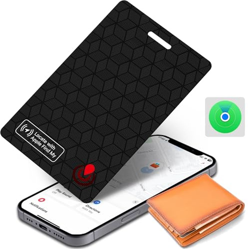 Wallet Tracker Karte, Bluetooth Tracker Karte 1.8mm Air Tracker Karte kompatibel mit Apple Find My (nur iOS), IP68 Wasserdicht Smart Tracker Karte Item Finder für Reisekoffer, Gepäck, Koffer, Taschen