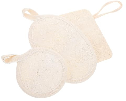 OUNONA 3stücke Rückenschrubbpad aus Luffa Austauschbare Luffapads Luffapad zum Waschen Des Körpers Peeling-luffapad für Gesicht und Körper Gesichtswaschpads