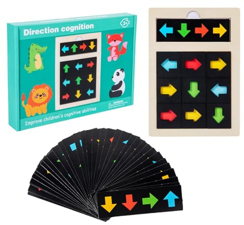 Puzzle de Bloques de Orientación | Juego De Colores Y Direcciones para Niños | Juego Educativo De Lógica Y Formas para Niños Preescolares En Casa