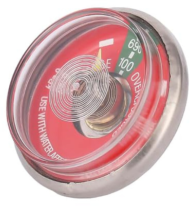 100 Psi Water Fire Extinguisher Gauge for Stainless Steel Water Fire Extinguishers，Fits Amerex, Ansul, Badger ，1/8 NPT Thread，Stainless Steel Body, Clear Dial