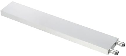 PATIKIL 40x240x12mm Aluminum Water Cooling Block, Liquid Cooler Plate Heat Sink Systems Water Cooled Exchanger for Computer CPU Graphics Radiator Semiconductor Refrigeration, Silver