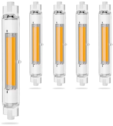 R7S LED 118mm Dimmbar 30w Ersatz für 300W Halogen Glühbirne | 3000LM Warmweiß 3000K, Led R7s 118mm 30W Lampen Kein Flackern, Enegiesparende 360°Abstrahlwinkel für Innen Außenbeleuchtung, 4er Pack