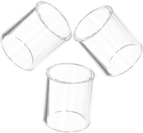 TOYANDONA 3pcs Glass Guitar Slide Set with Transparent Finger Sleeve Ring for Stable Fit Clear Resonant Tone Non-slip Design Essential Guitar String Slides for Electric and Acoustic Players