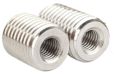 YJQHODY Adapterschraubenmuttern aus Edelstahl 304 mit Innen- und Außengewinde, Einsatzhülsen-Konvertermutter, Präzisionspassung(25MM*M12*M20)