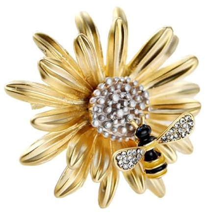 IMIKEYA Broche Créative en Alliage de Cristaux Broche Simple et Polyvalente pour Mariage ou Fête