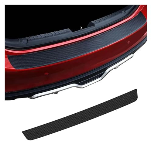 NBONNXML For Peugeot 208 E-208 2008 E-2008 2020-2024 Rear Bumper Protector, Carbon Fibre Car Boot Sill Guard, Anti-Scratch Rear Sill Scuff Guard 90cmx7cm, Black
