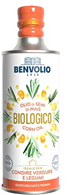 Maisöl BIO - Benvolio 1938 BIO | 500ml - Reich an Linolsäure, Maiskeimöl Bio, Bratöl, Frittieröl ORGANIC CORN OIL
